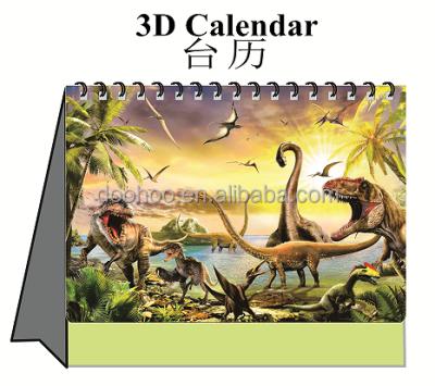 China Europe dinasor 3d effect moving lenticular calendar 2016 for sale