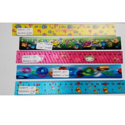 China 3D Lenticular Printing Plastic Flip Pattern Cheap Promotional Plastic Ruler for sale