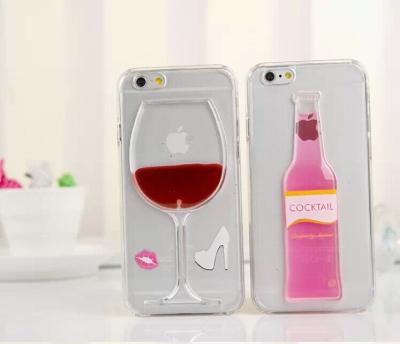 China 2016 Glossy New Arrival Phone Case Red Wine Glass Mobile Liquid Beer Bottle Eco - Friendly for sale