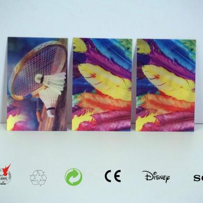 China Accept Custom Lenticular 3d Bookmark 3d Cartoon Sticker Card With Image Change for sale