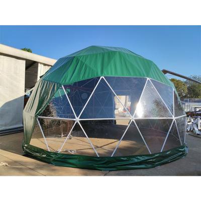 China Large dome shape tent UV resistant geodesic glamping geodesic transparent tent for +5 people for sale