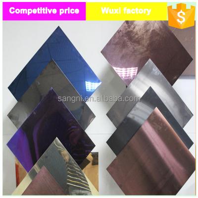 China Titanium Stainless Steel Sheet PVD Coating Stainless Steel Sheet For Elevator And Kitchen Wall Panels for sale