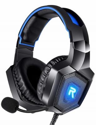 China RUNMUS K8 USB Gaming Headset Channel Super Bass Stereo Gaming Earphones Gamer Headset with MIC LED Light for Computer PC Laptop for sale