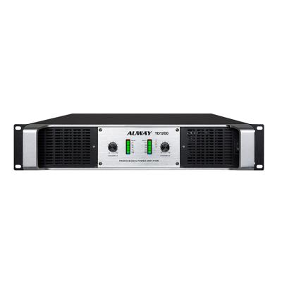 China TD1200 Power Amplifier Subwoofer 2 Channel 1200 Watts Sound Equipment Amplifiers Speaker 580x570x140mm for sale