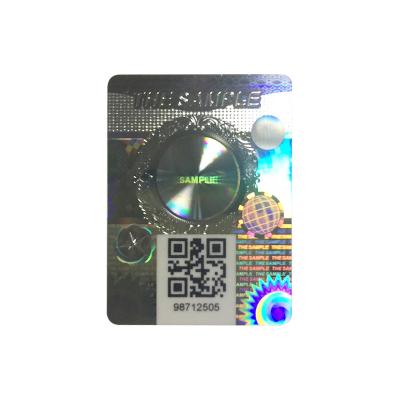 China Anti-Counterfeiting Dynamic Cat Eye Laser Stickers Custom Trademark Security Code Label for sale