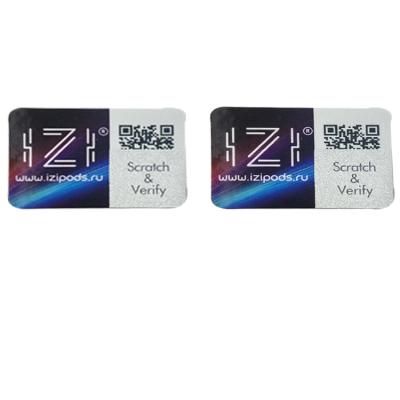 China ScratcForeign Scratch-Off Layer Variable Data QR Code Anti-Counterfeiting Label for sale