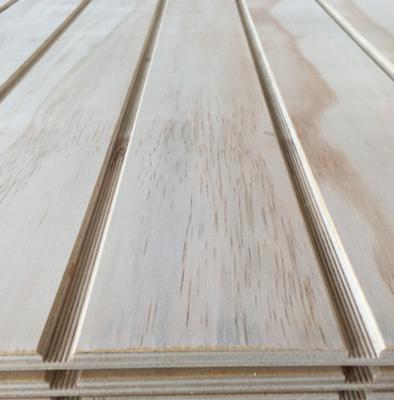 China Modern Melamine Grooved MDF Board / Slotted MDF for sale