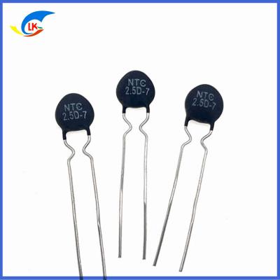 China MF72 series 2.5 ohm 3A 7mm 2.5D-7 suppress surge current NTC thermistor suitable for power adapter electrical appliances for sale