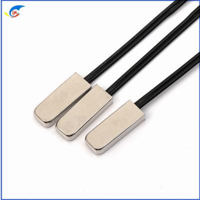 China Radiator Temperature Protection Ntc Thermistor Sensor 100K3950 Flat Shell Temperature Probe for sale