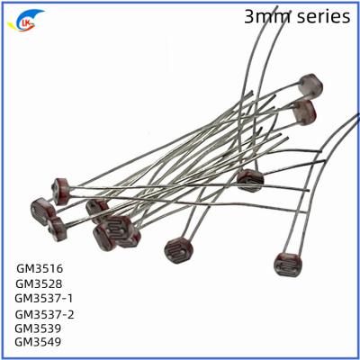 China 50nmw Light Dependent Resistor CDS Photoresistor 3mm GM3516 Voltage 100V for sale