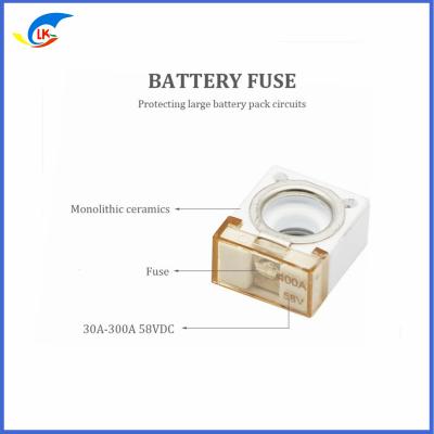 China Battery Fuse 100A 125A 200A Automotive Ceramic Square Yacht Ship Automotive Ceramic Battery Fuse for sale