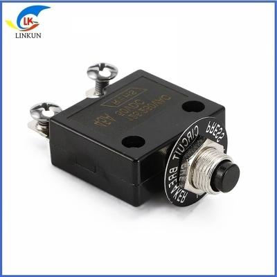 China Overload Protector 45A98 Type Bakelite Current Overcurrent Protector Black Head With Nut Gasket for sale