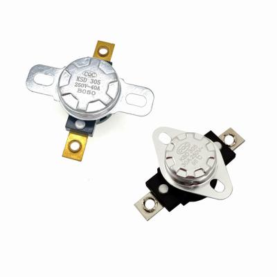 China KSD305 Bimetallic Thermostat Temperature Control Switch 40A Manual Reset Overheat Protector for sale