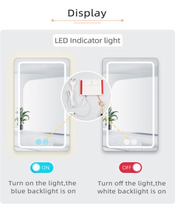 China New Led Mirror Touch Switch 12V 12W Two Key Built in Power Supply Touch Switch Sensor with Anti fog DefoggerFor Smart Mirror TSP-002/TSP-002D for sale