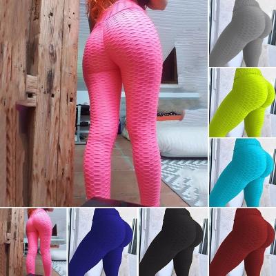 China New Fashion Breathable Women Slim Solid Color Lift The Hips Long High Elastic Sport Leggings Yoga Pants Many Colors for sale