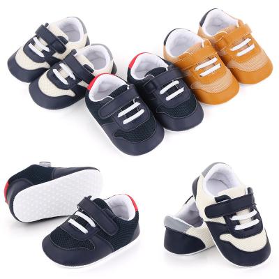 China Autumn New Recurve Bow PU Flat Leather Stylish Children Baby Walking Shoes for sale