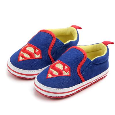 China Cartoon Anti-Static Canvas Babies Boys Slip-On Infant Toddler Shoes Soft Unique Newborn Moccasins Non-Slip Prewalker Sneakers for sale