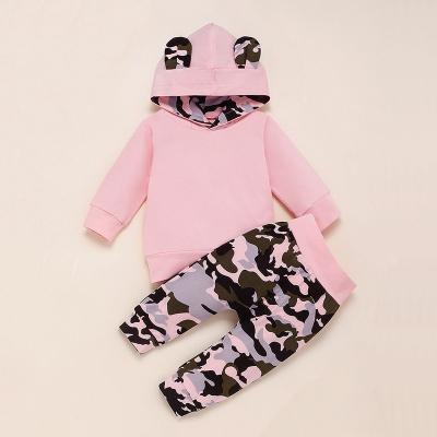 China QUICK DRY Infant Toddler Baby Newborn Clothes Camouflage Print Coat Hoodie Sweatshirt Top Pants Gaiters Gear Set for sale