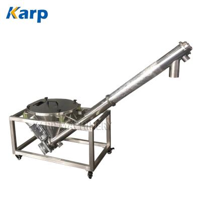 China Hot Selling Heat Resistant Mineral Alkali Powder Spiral Screw Tilted Auger Conveying Machine for sale