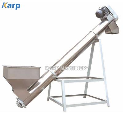 China Oil Hopper Heavy Duty Inclined Small Screw Conveyor For Coffee Bean for sale