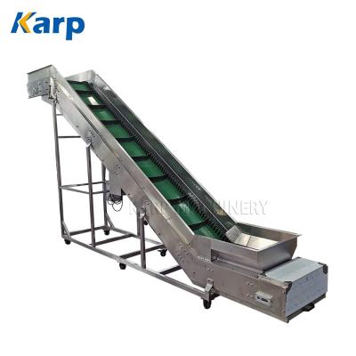 China Customized Food Industry Stainless Steel PVC Heat Resistant Green Belt Conveyor for sale