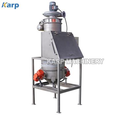 China Food Industry Cocos Powders Bag Discharge Station Coffee Powder Semi Automatic Dust Proof Discharge Station for sale