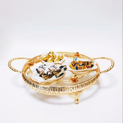 China Stocked hot-selling good quality bowl dish golden fruit bowl for decoration for sale