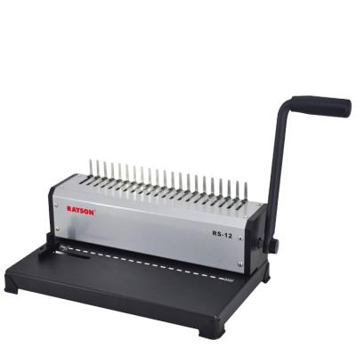 China RAYSON RS-12 book making machine/comb binding machine/A4 binding machine for sale