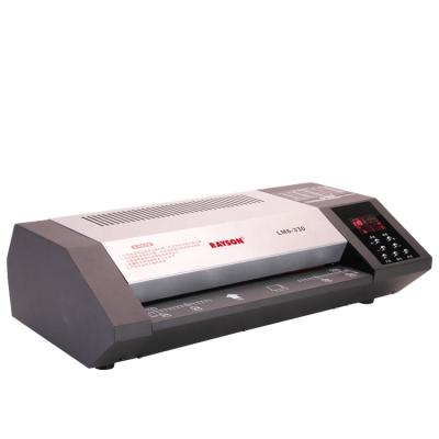 China LM6-330 A3 Laminator Desktop Photo Laminator 1000w 6 Axis Roller Heated Roller Laminator for sale