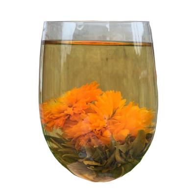 China OEM Order Natural Hand Made Natural Flower Tea Ball Flower Art Tea Flower Blossom Blooming Tea for sale