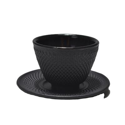 China Good Quality Viable Cast Iron Tea Cups With Saucer Japanese Style Cast Iron Tea Cup And Saucer for sale