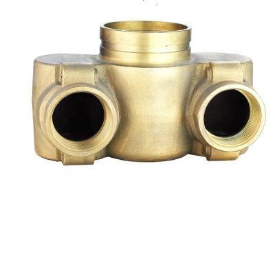 China Cast brass fire angle body fire hydrant siamense connection for sale