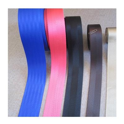 China High Quality Custom Viable Logo Seat Belt 100% Nylon Webbing for sale