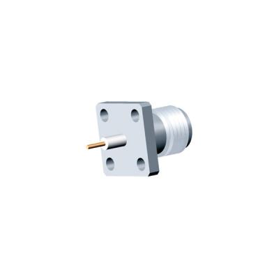 China Dielectric RF Components 2.4mm 4 Holes Flange Mount Connectors RF Panel Receptacle for sale