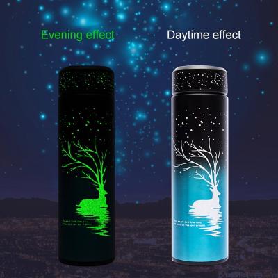 China 500ml Thermos Boy Student Kids Personality Star Water Bottle Gift Stainless Steel Creative Luminous Vacuum Flask for sale