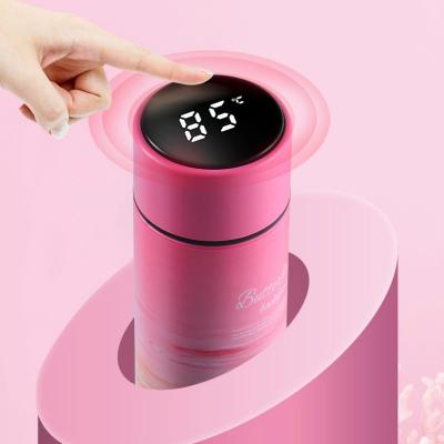 China Creative PORTABLE 500ml Flower Stainless Steel Water Bottle Smart Touch Temperature Display Double Vacuum Flask Water Cup Mug for sale