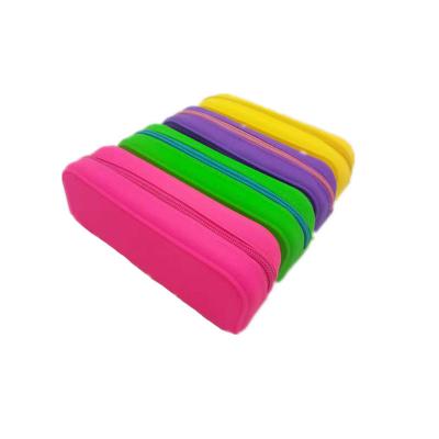 China Eco - Friendly Cute Silicone Pencil Case&Bag Custom Printing Zipper Stationary for sale