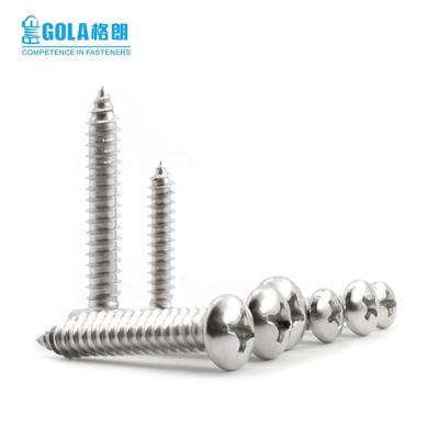 China A2 70 Stainless Steel ss304 ss316 Pan Head Phillips Pan Head Tapping Screw for sale