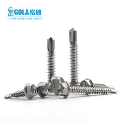 China HEX Stainless Steel Hexagon Head Self Drilling Screw , Roofing Screw , Teak Screw For Roof for sale