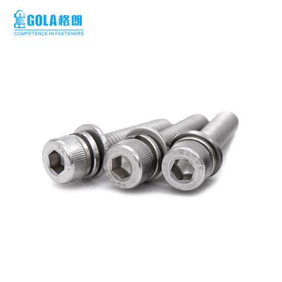 China HEX Sems Socket Cap Screw Stainless Steel Hex Socket Head Cap Screw With Captive Washer And Flat Washer for sale