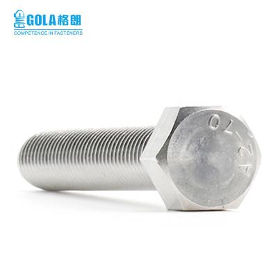 China Stainless Steel DIN933 M6 - M20 SS304 SS316 Stainless Steel Hex Head Bolt for sale