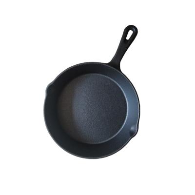 China Sustainable Wholesale Preseasoned Cookware Set Cast Iron Frying Pan With One Iron Handle For Restaurant Home Outdoor Cooking for sale