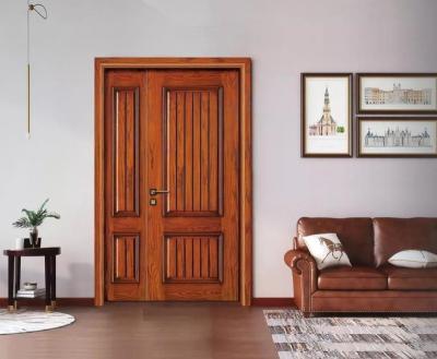 China Hot Selling High Quality Natural Solid Wood Double Door Modern Designs Waterproof for sale