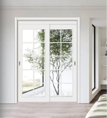 China Cheap Price Room Modern Design Waterproof High Quality PVC Interior Solid Wood Glass Door for sale