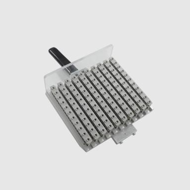 China 100 Drill Bites Holder Sliver Aluminum Tool Cassette PCB Machine Part for PCB CNC Schmoll Machines en venta