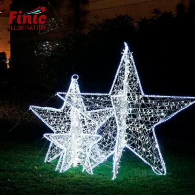 China Wholesale Decorative LANDSCAPE Rope String Light All Holiday IP65 Waterproof Theme Park 3D Star Led Strip Light for sale