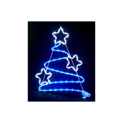 China Customization FINIC 2D Luminous Decoration 3D Light Pattern Waterproof Christmas Tree Mall Store LED Christmas Lights Outdoor for sale