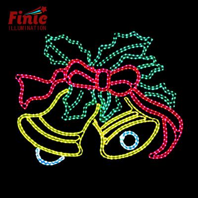 China Commercial Use FINIC Guangdong 2D Factory Bells LED Rope Lights Decoration Home New Years Decor Pattern Light for sale