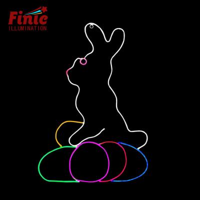 China FINIC Design 120v Commercial Single Use Metal Frame Pattern Light Car Event Garden Rope Light RGB for sale