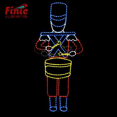 China Commercial Use FINIC All Metal Frame 36Inch 2D Decorative LED Rope Pattern Lights Holiday RGB Neon Landscape Lights for sale